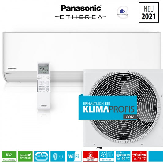 Panasonic Etherea CS-XZ25XKEW/CU-Z71XKE Κλιματιστικό Inverter  A+++/A+++ με WiFi Silver